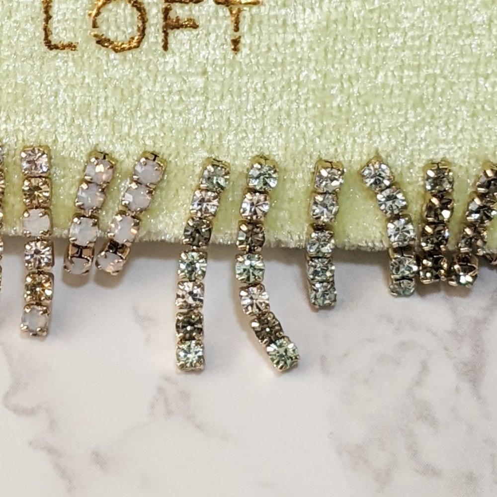 LOFT Velvet Chain Pave Earring Set - Picture 4 of 5